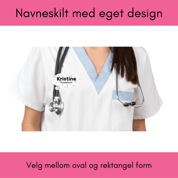 Navneskilt med eget design (ovalt)