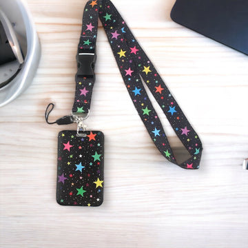 Tarjetero estrellas arcoiris