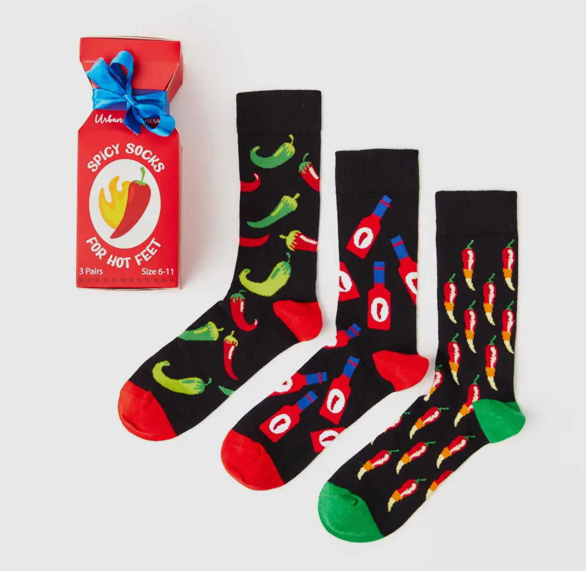 Spicy socs for hot feet 3 pack gaveeske